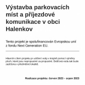 Výstavba parkovacích míst a příjezdové komunikace v obci Halenkov 1